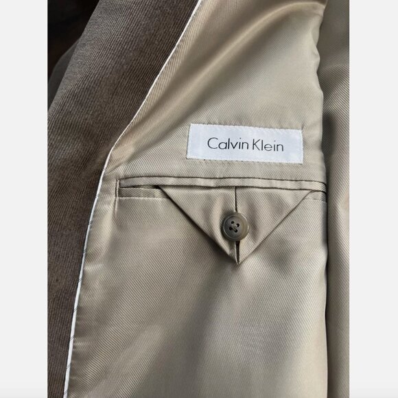 Calvin Klein Brown Corduroy Two Button Blazer Sport Coat - 54R - Picture 13 of 15